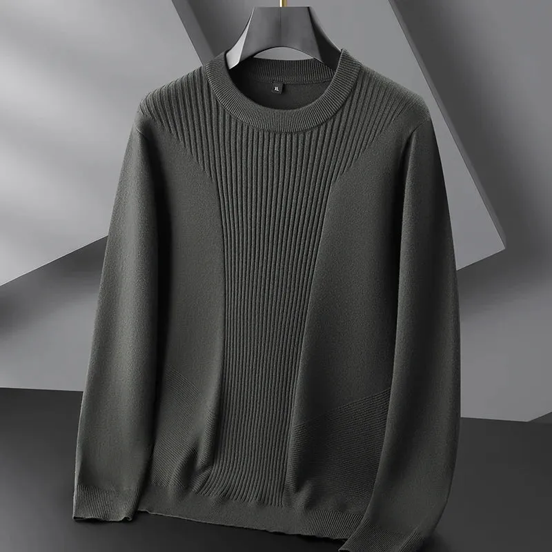 8XL 7XL 6XL Pull Homme 2024 New Fall Winter Top Grade Luxury Wool Sweater Men Soft Warm Mens Jumper Casual Loose Male Sweaters