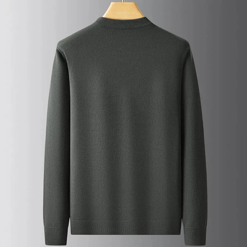 8XL 7XL 6XL Pull Homme 2024 New Fall Winter Top Grade Luxury Wool Sweater Men Soft Warm Mens Jumper Casual Loose Male Sweaters