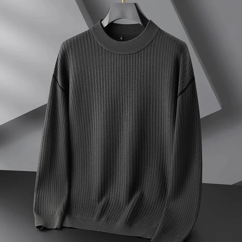8XL 7XL 6XL Thick Warm Pull Homme 2024 New Fall Winter Top Grade Luxury Sweater Men Fashion Mens Sweaters Casual Loose Pullovers