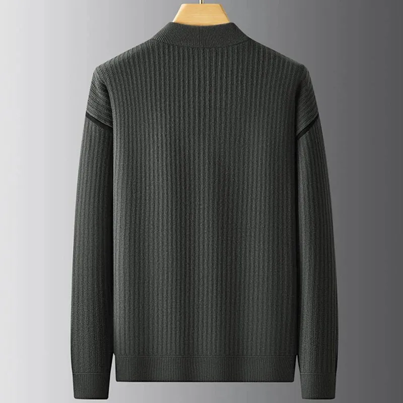 8XL 7XL 6XL Thick Warm Pull Homme 2024 New Fall Winter Top Grade Luxury Sweater Men Fashion Mens Sweaters Casual Loose Pullovers