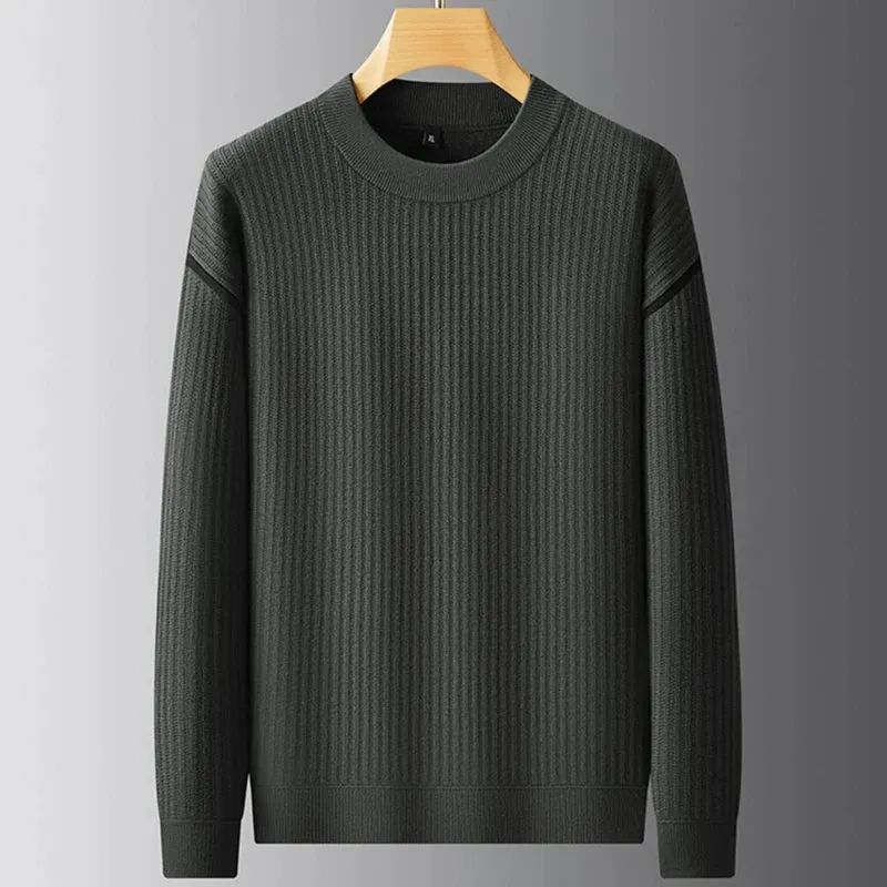 8XL 7XL 6XL Thick Warm Pull Homme 2024 New Fall Winter Top Grade Luxury Sweater Men Fashion Mens Sweaters Casual Loose Pullovers
