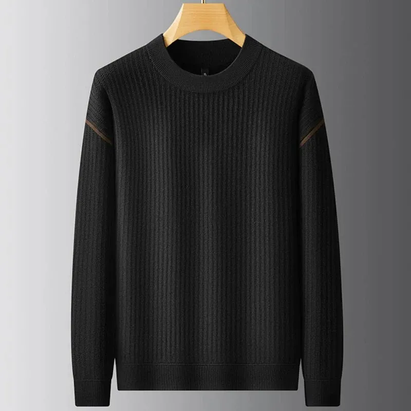 8XL 7XL 6XL Thick Warm Pull Homme 2024 New Fall Winter Top Grade Luxury Sweater Men Fashion Mens Sweaters Casual Loose Pullovers
