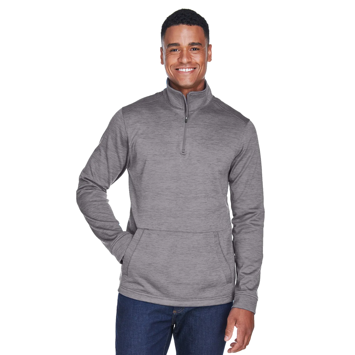A1778M Mens Newbury Mélange Fleece Quarter-zip