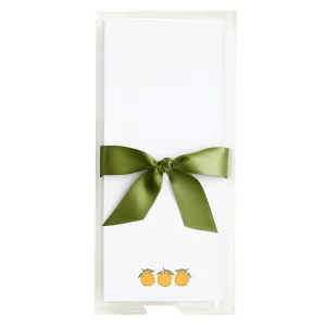 Acrylic Notepad - Oranges: Spot Clean Only / Heavyweight Loose-Leaf paper, Acrylic