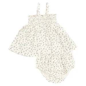 Angel Dear- Smocked Top & Bloomer -Jadeite Simple Floral
