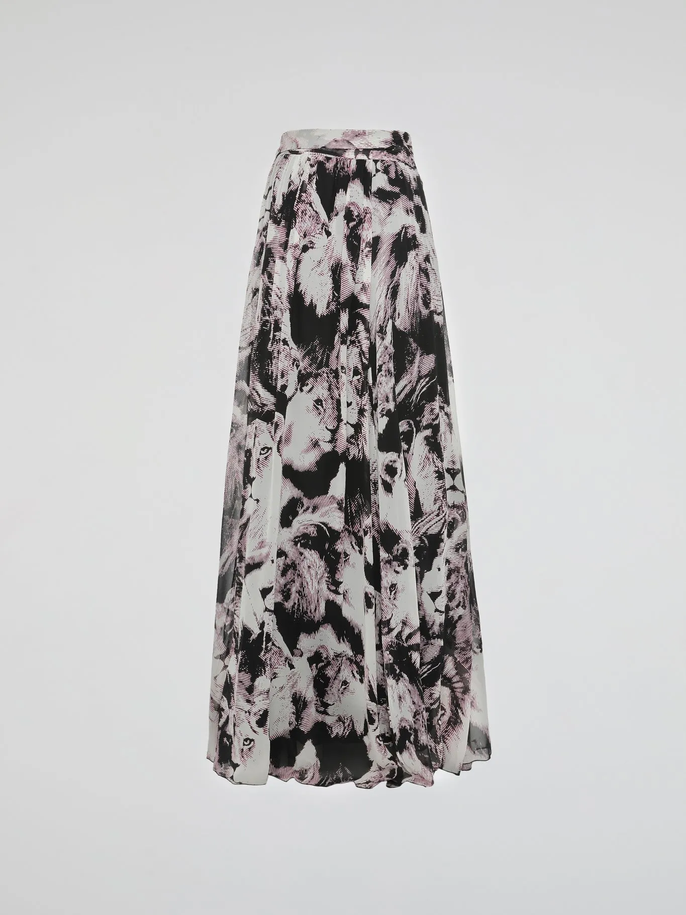 Animal Print Pleated Maxi Dress