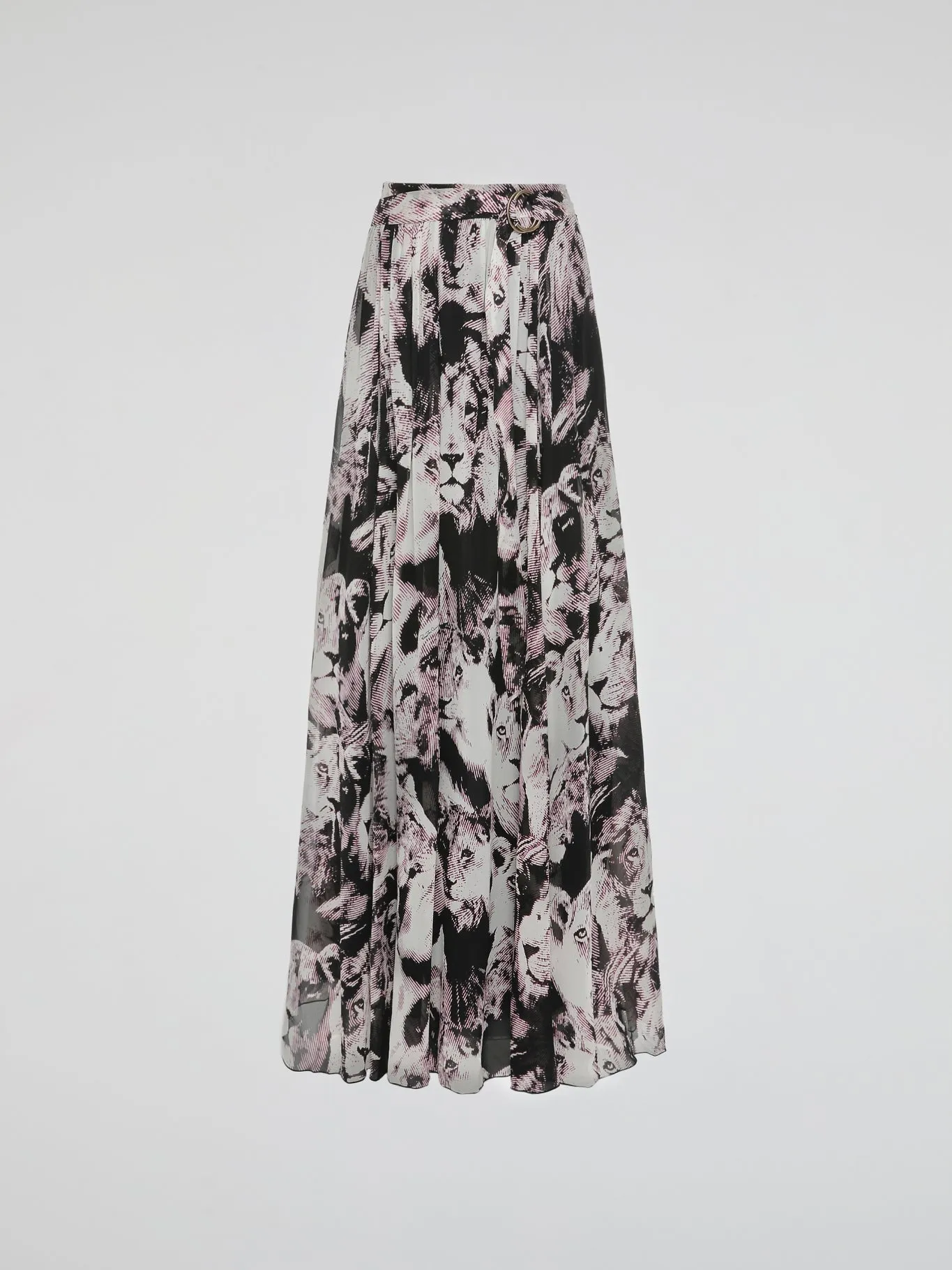 Animal Print Pleated Maxi Dress