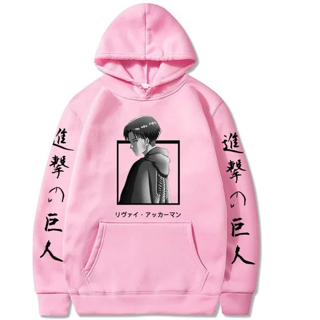 Anime Attack on Titan Pullovers Tops Long Sleeves Hoodie Male Cloth
