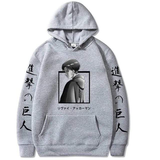 Anime Attack on Titan Pullovers Tops Long Sleeves Hoodie Male Cloth