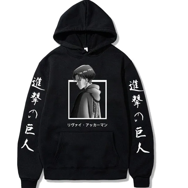Anime Attack on Titan Pullovers Tops Long Sleeves Hoodie Male Cloth