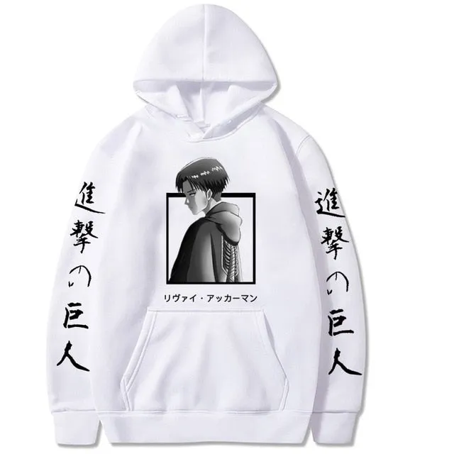 Anime Attack on Titan Pullovers Tops Long Sleeves Hoodie Male Cloth