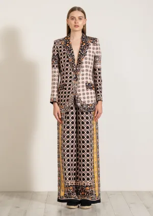 Aurora knotch collar jacket and pants