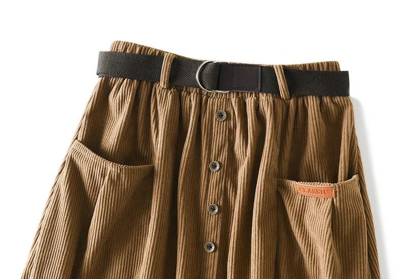 Autumn and Winter Women's Mid-length High Waist Skirt
