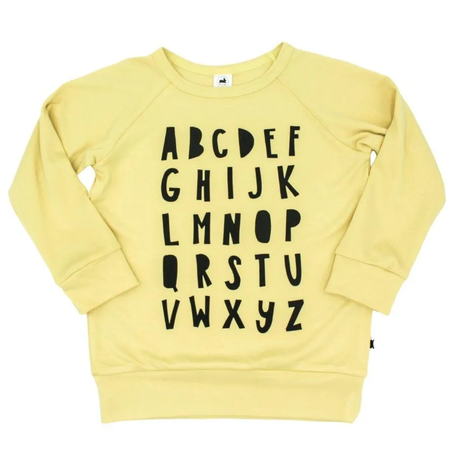 Bamboo/Cotton Pullover 'Alphabet' 0-6M