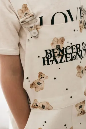 Basil Bear Denim Overalls | Bencer and Hazelnut