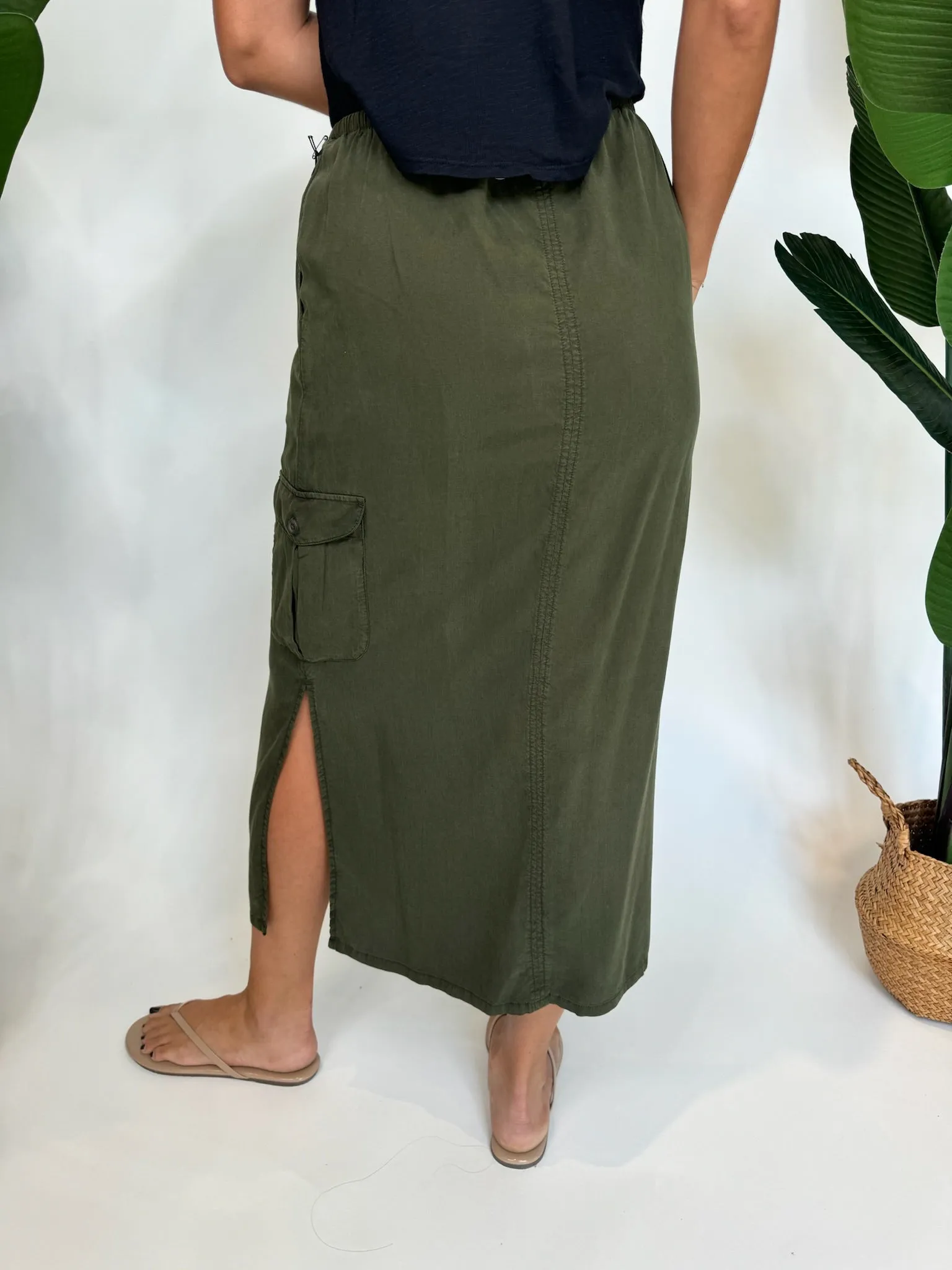 Bella Dahl Cargo Midi Skirt