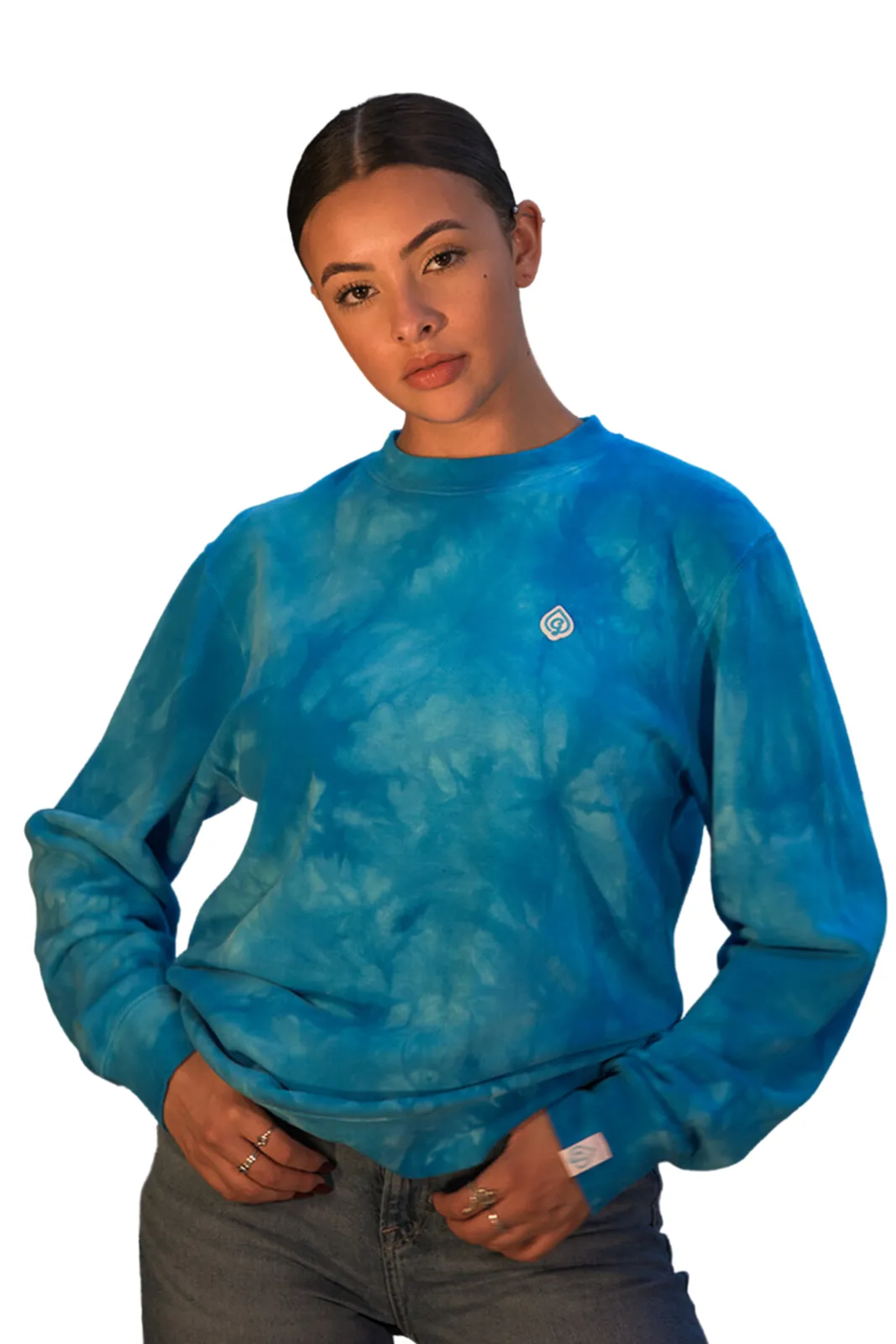 Blue Frost Tie Dye Crewneck