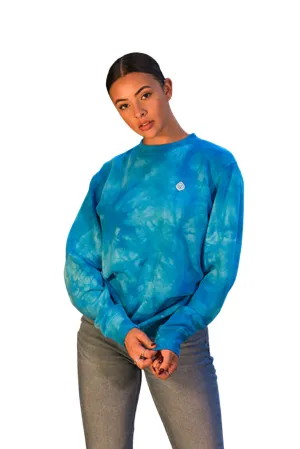 Blue Frost Tie Dye Crewneck