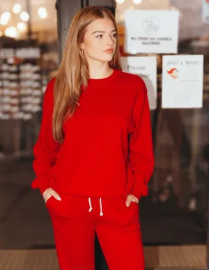 Boyfriend Sweatshirt Haute Red ZT244529