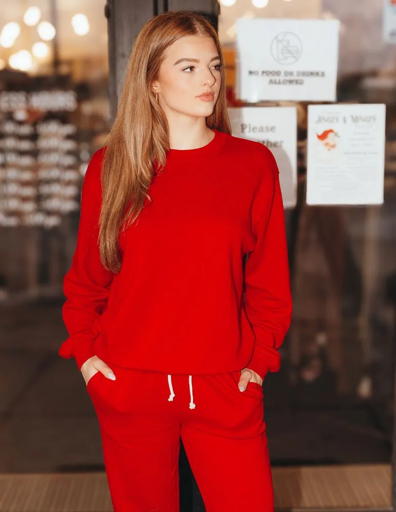 Boyfriend Sweatshirt Haute Red ZT244529