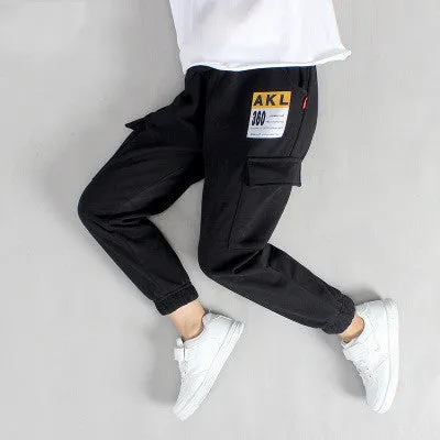 Boys' Knit Overalls And Trousers Casual Pants
