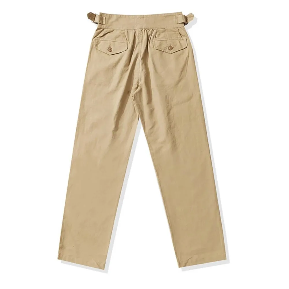 British Style Overalls Fashion Solid Straight Pants - Elegant and Comfortable Gurkha
