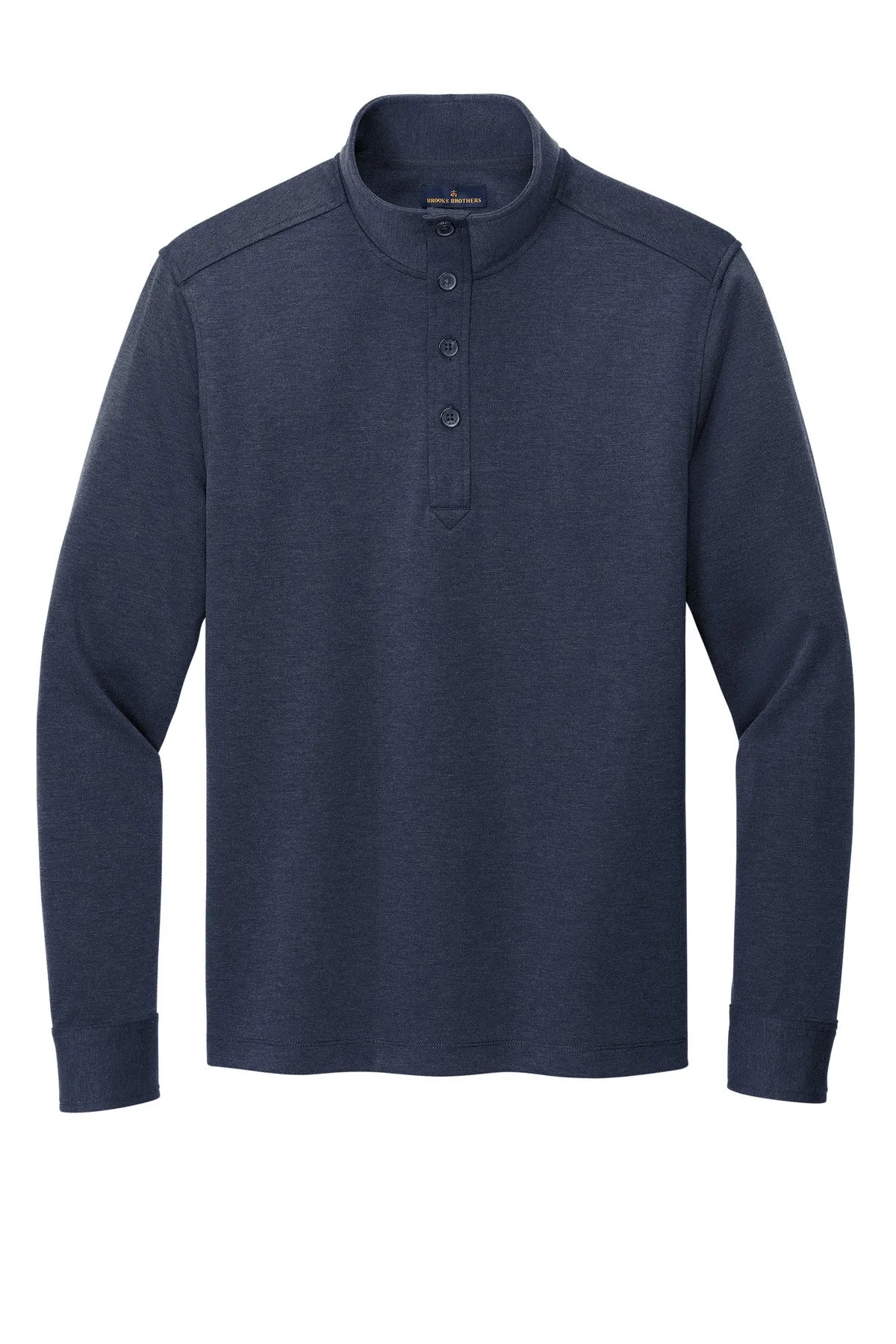 Brooks Brothers Mid-Layer Stretch 1/2-Button BB18202 Navy Blazer Heather
