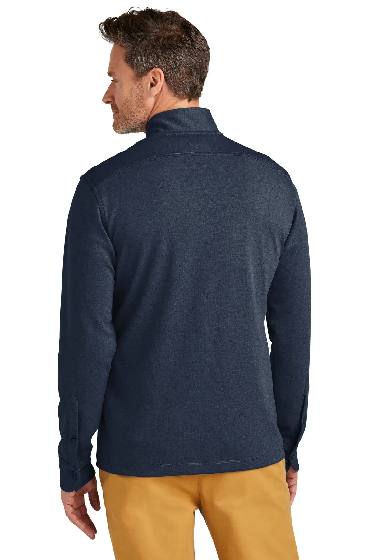 Brooks Brothers Mid-Layer Stretch 1/2-Button BB18202 Navy Blazer Heather