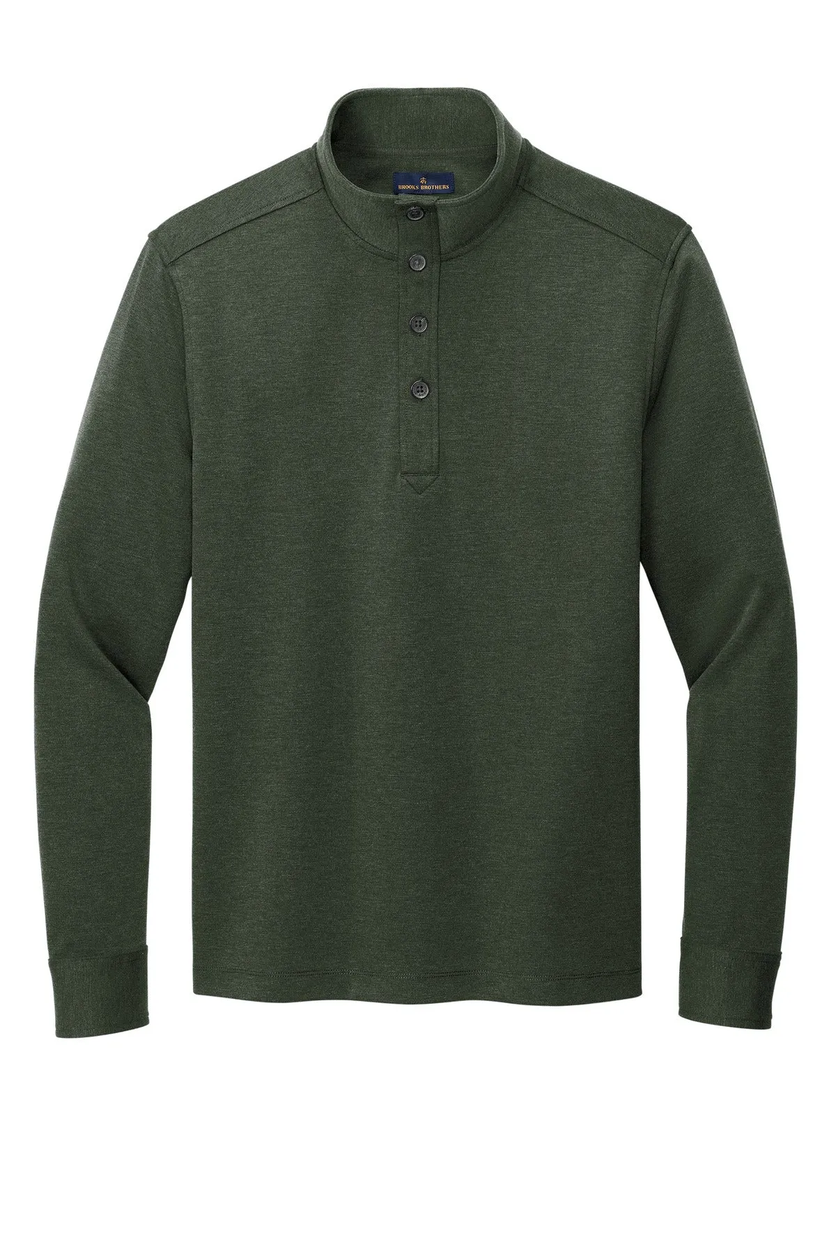 Brooks Brothers Mid-Layer Stretch 1/2-Button BB18202 Pine Heather