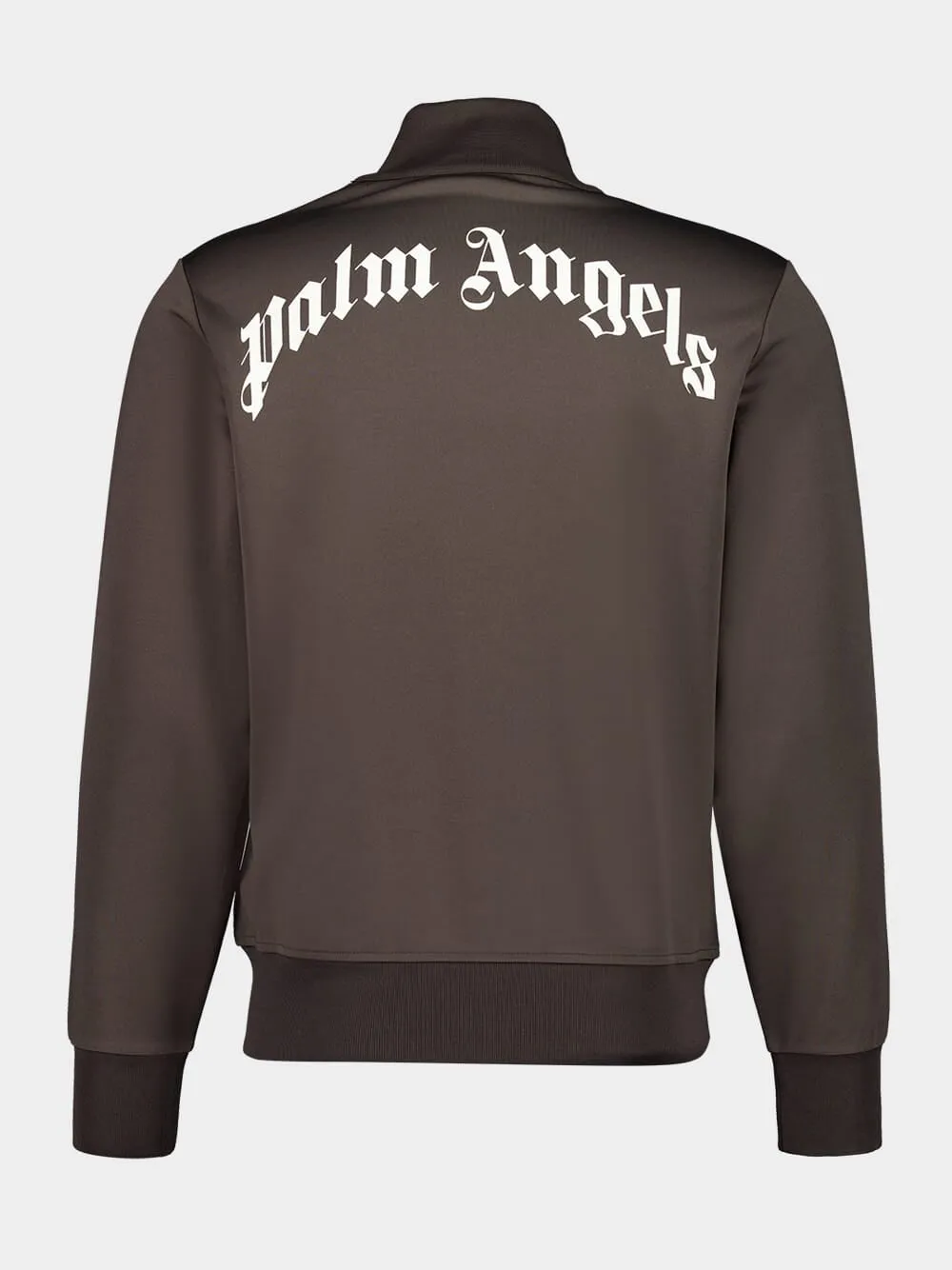 Brown Curved Logo Track Jacket