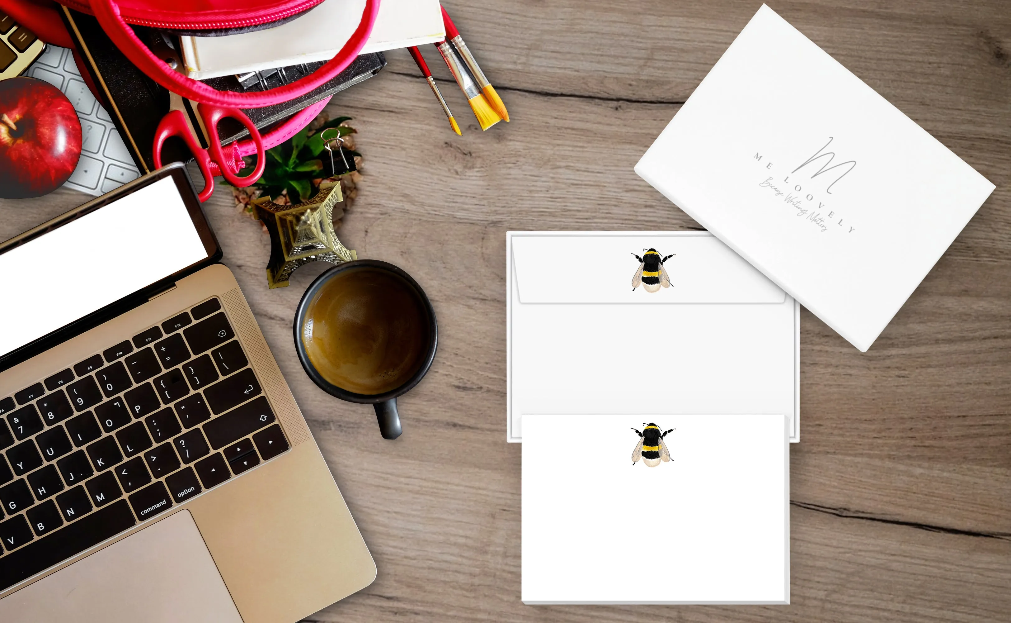 Bumble Bee Flat Notecard Set