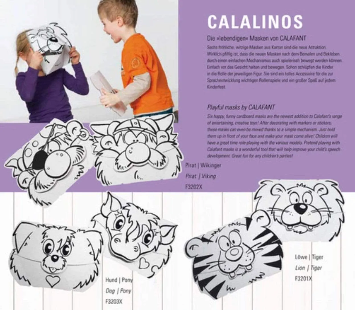 Calalinos Masks Lion & Tiger