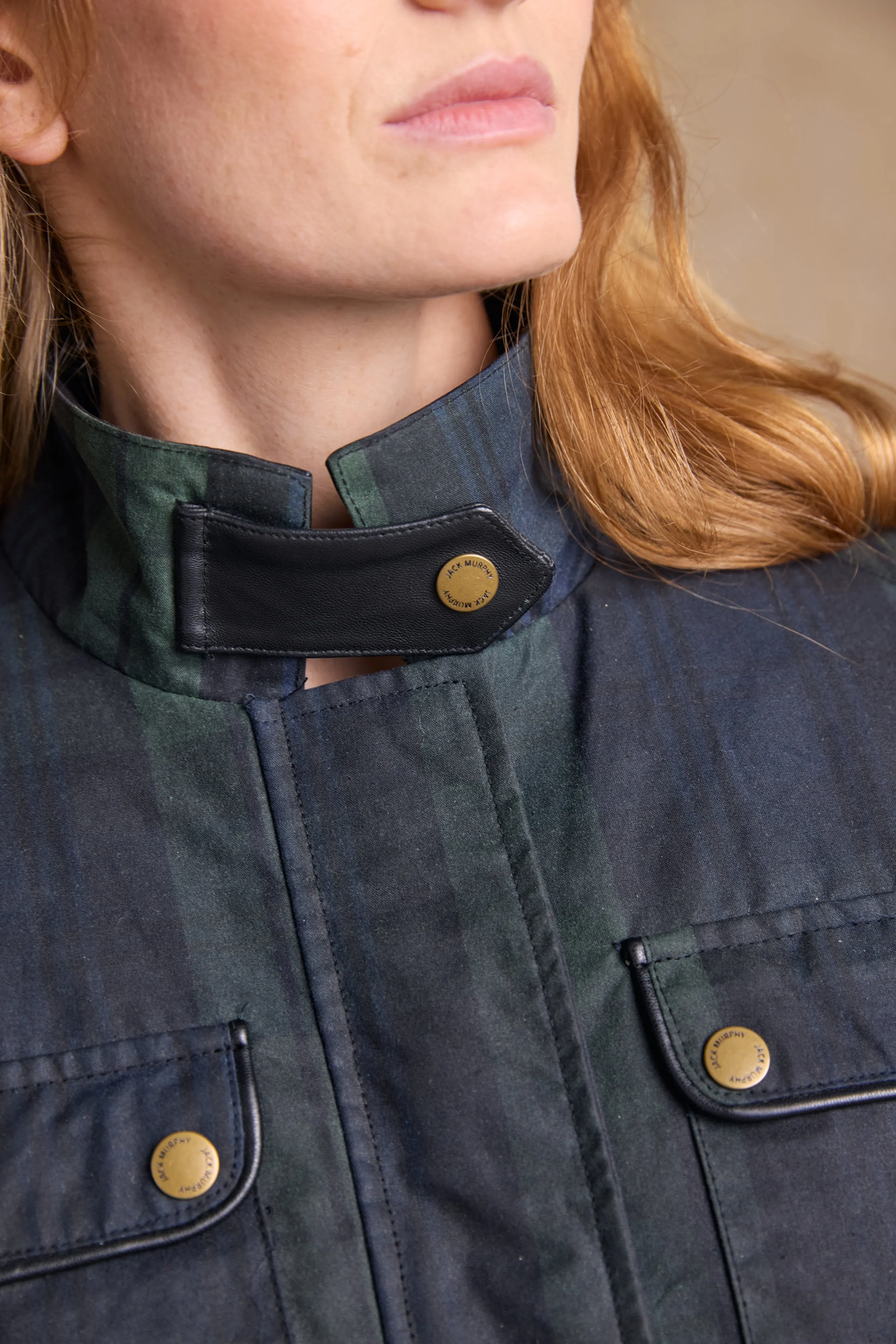Cara Utility Wax Jacket - Blackwatch