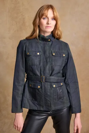Cara Utility Wax Jacket - Blackwatch
