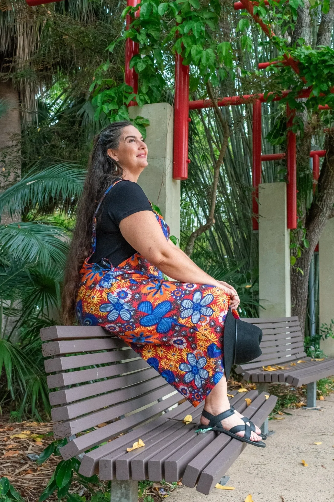 Carlita  Overalls - Paradise Red & Cobalt