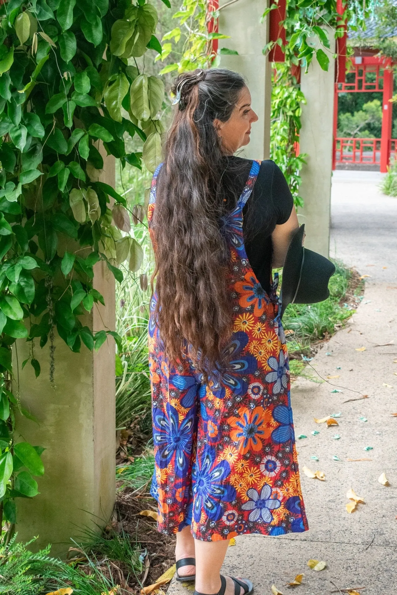 Carlita  Overalls - Paradise Red & Cobalt