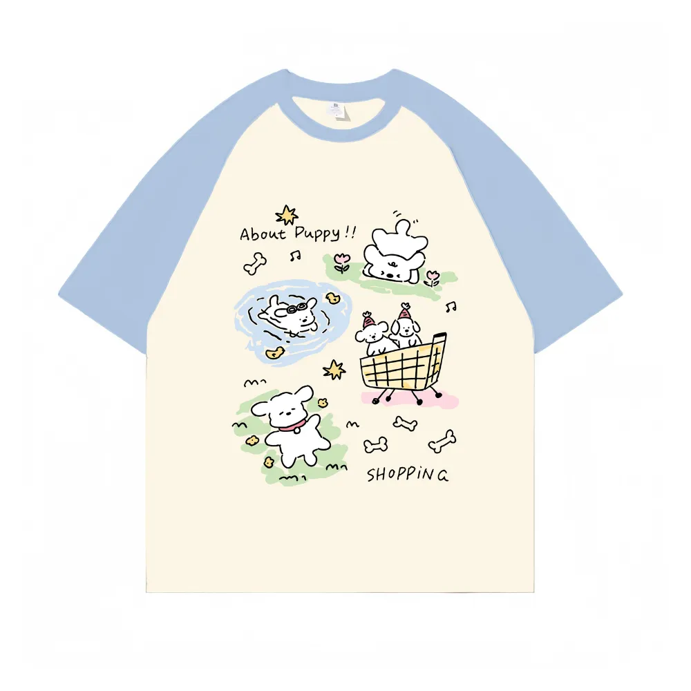 “Cartoon Cute And Multi-Action” T-shirt