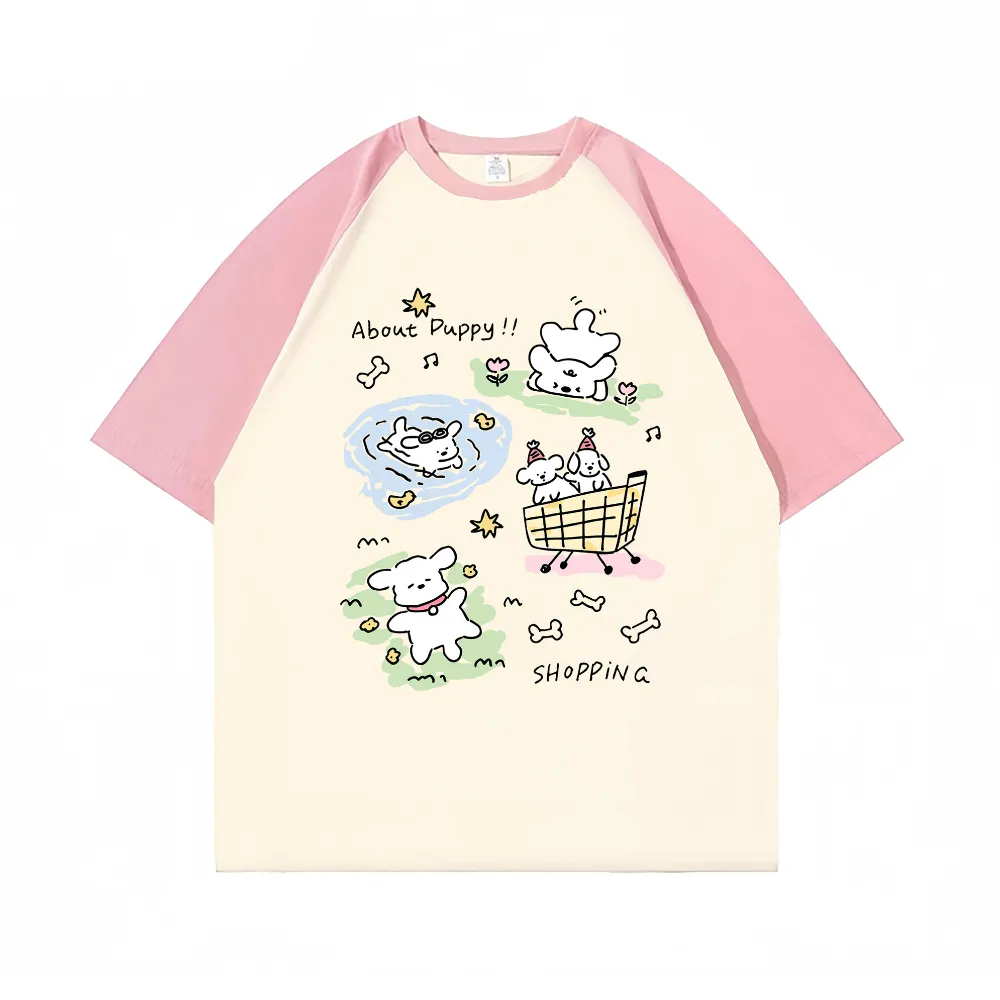 “Cartoon Cute And Multi-Action” T-shirt