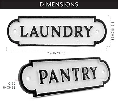 Cast Iron Door Room Plaques (Case of 12 Sets)