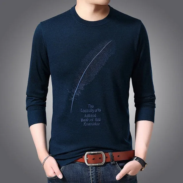 Casual Knitted Sweater For Men /  Knitwear Warm Winter Style Jumpers