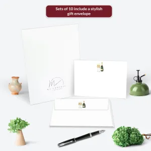 Champagne Celebration Flat Notecard Set
