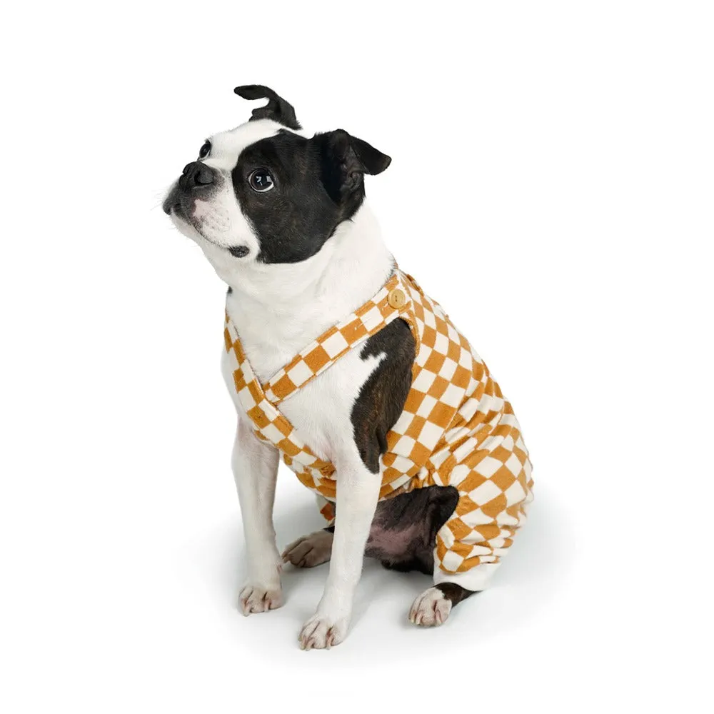 Charlie's Backyard Teddy Overalls for Dogs (Mustard)
