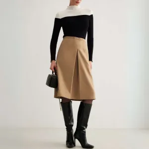 Charlize™ | Magnet Closure Pockets Pleated Skirt