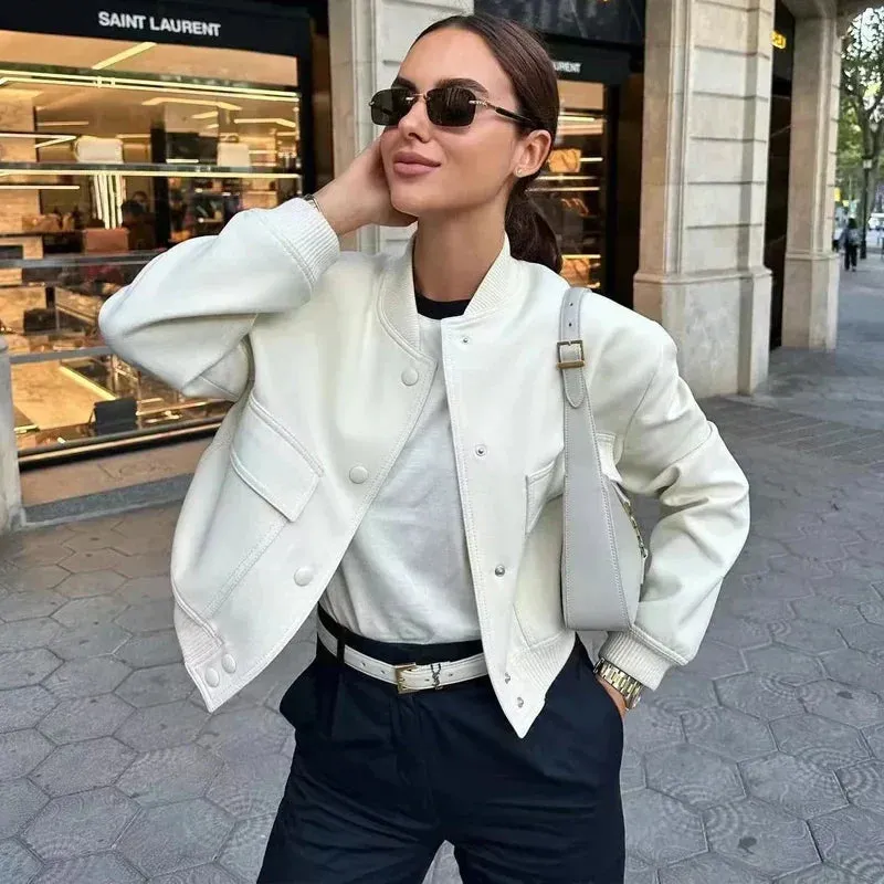 Chic Modern Bomber Jacket for Women