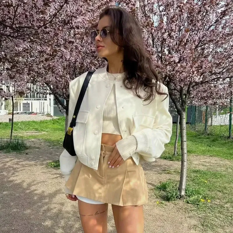 Chic Modern Bomber Jacket for Women