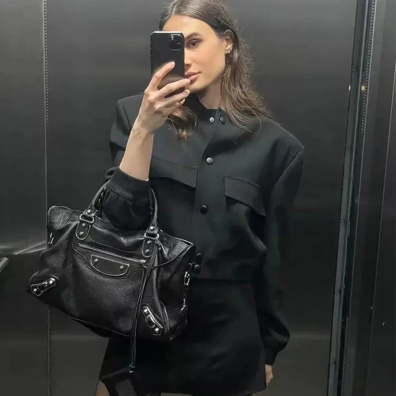 Chic Modern Bomber Jacket for Women