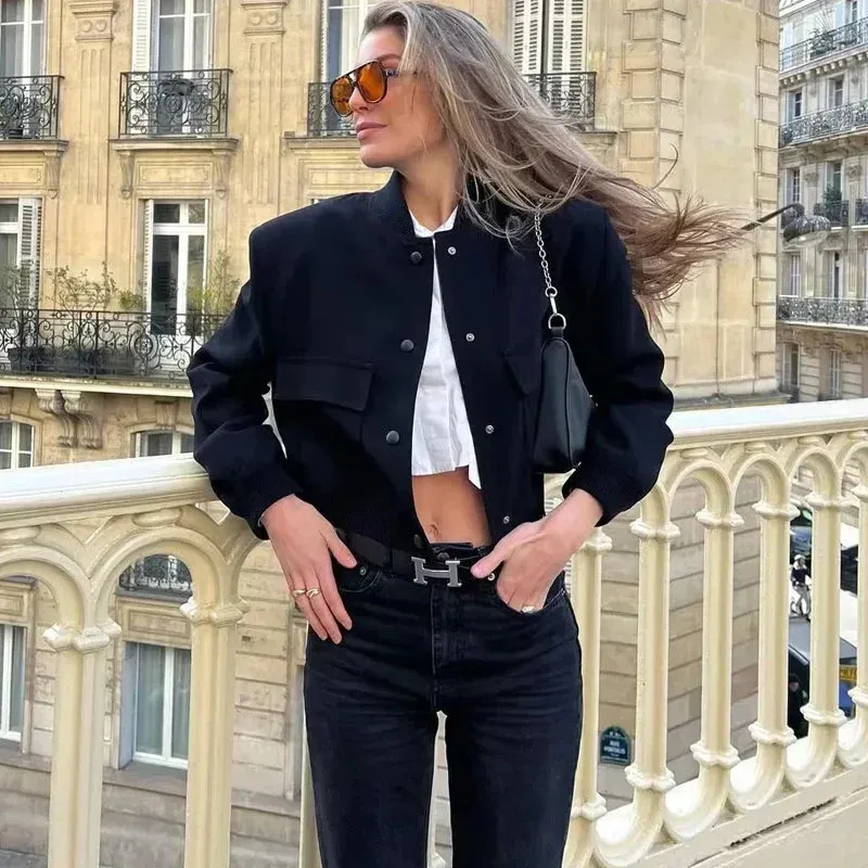 Chic Modern Bomber Jacket for Women