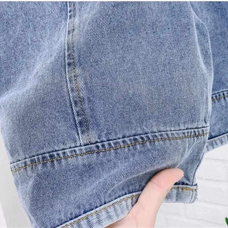 Children's Loose Denim Overalls