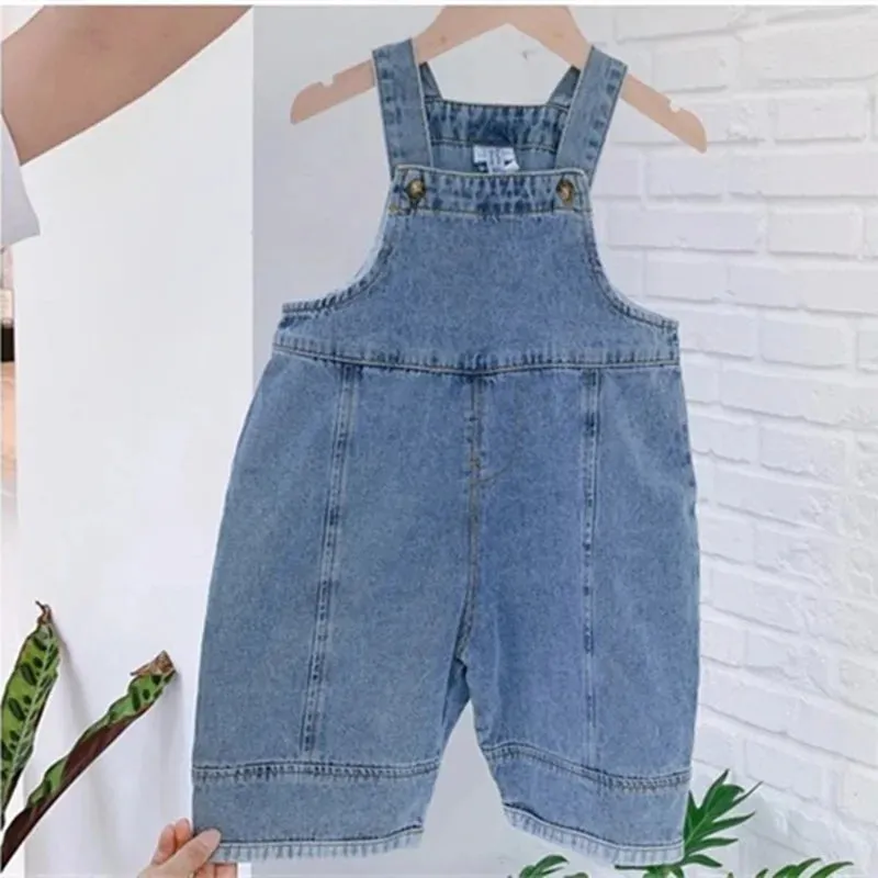 Children's Loose Denim Overalls