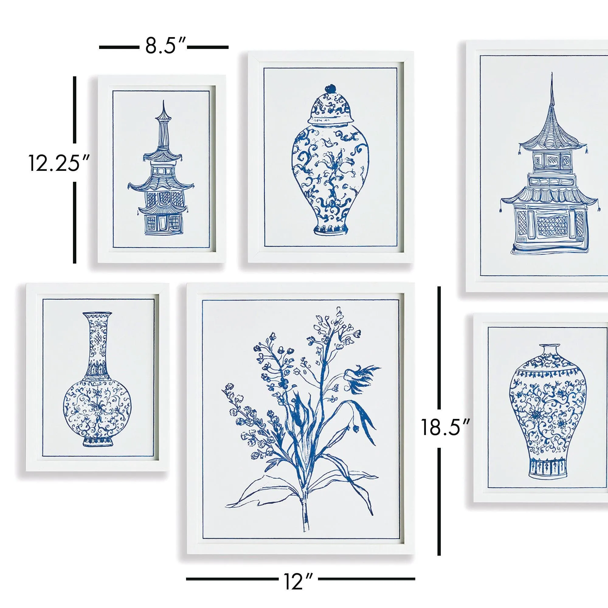 Chinoiserie Gallery, Set Of 8